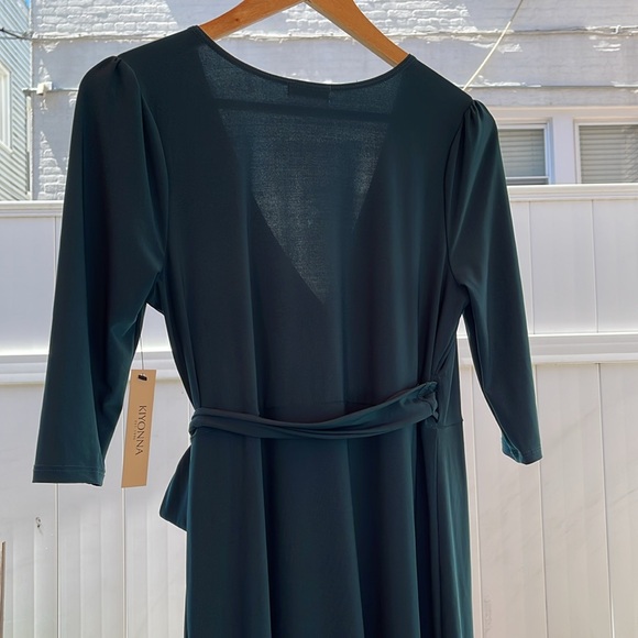 Kiyonna  - Whimsy Wrap Dress Hunter Medium - Picture 10 of 16